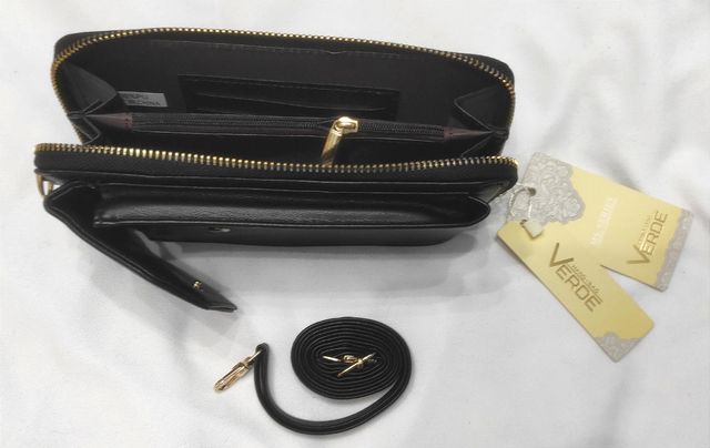 Bolso Cartera Monedero Móvil Mujer Negro