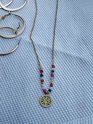 lote Pendientes Aro Dorados, Pulsera y colgante