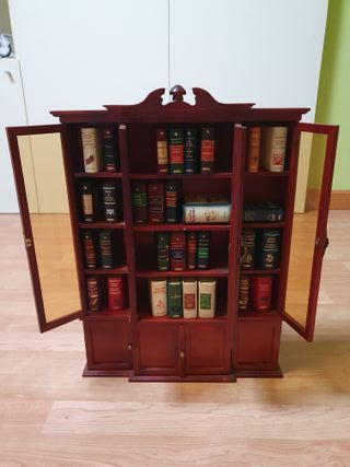 Mini Estantería Mini Libros Madera