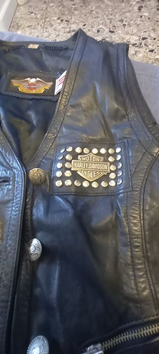 Gilet Pelle Harley-Davidson Nero