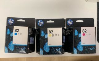 3 Cartuchos HP 82 Originales (Cyan, Yellow, Magent
