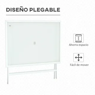 Mesa de Jardín de Metal Plegable  110x70x70 cm