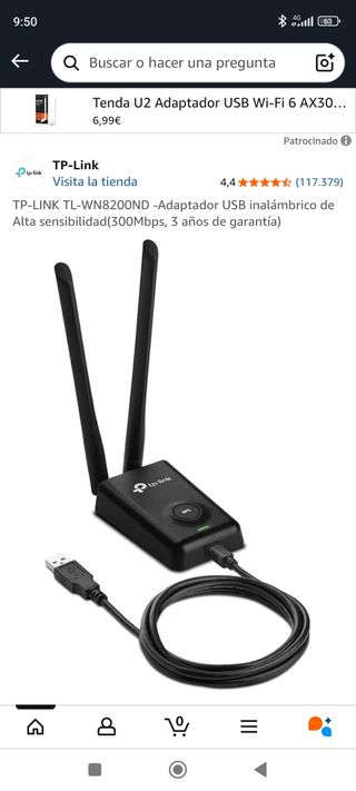 Adaptador USB TP-LINK N 300Mbps
