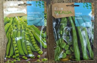 2 sobres Semillas de Guisantes y/o Habas