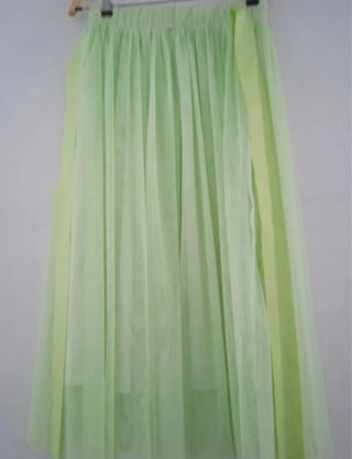 Falda Teria Yabar Tul Verde Talla Única