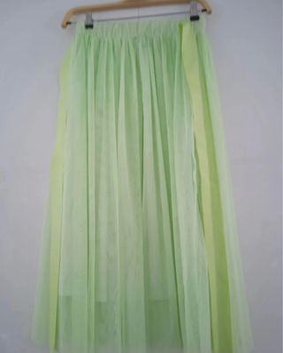 Falda Teria Yabar Tul Verde Talla Única