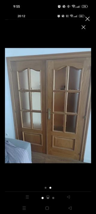 Tapetas y marco de madera roble en buen estado