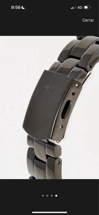 Reloj Guess Acero Negro Diamantes Esfera, NUEVO.