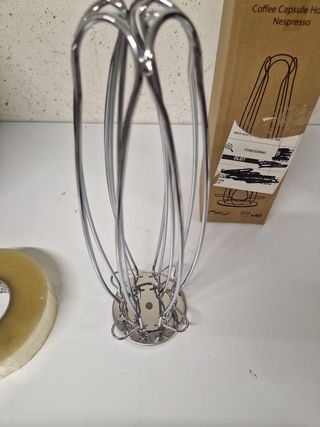 Porta capsule Nespresso argento metallo