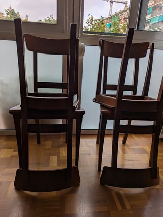 Sillas de comedor de madera (6 unidades)