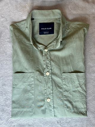 Camisa Polo Club Talla M Verde militar 