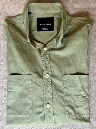 Camisa Polo Club Talla M Verde militar 