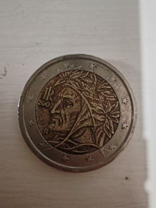 Moneda 2 Euros Italia 2002 Dante