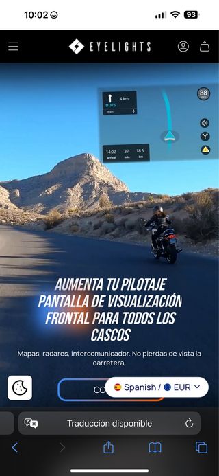 GPS Intercomunicador Moto EYERIDE
