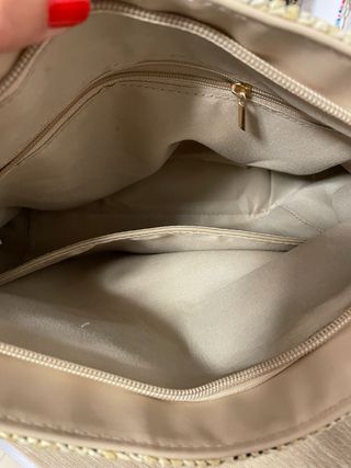 Bolso de paja beige