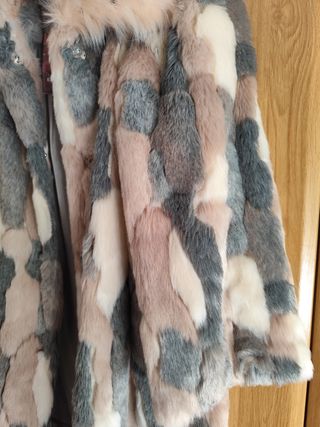 Abrigo de pelo patchwork