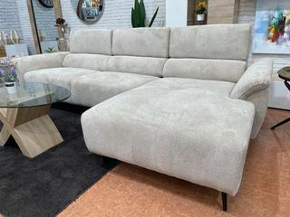 Sofá Seccional Azul con Chaise Longue