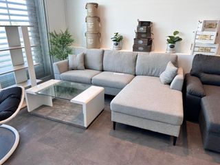 Sofá Seccional Azul con Chaise Longue