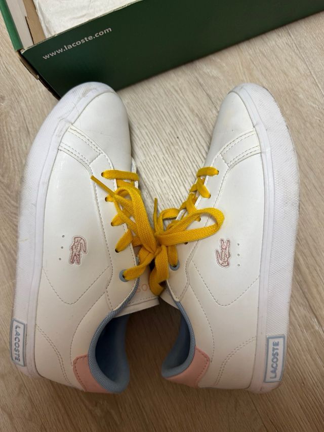 Playeras Niña Lacoste Blancas Talla 34