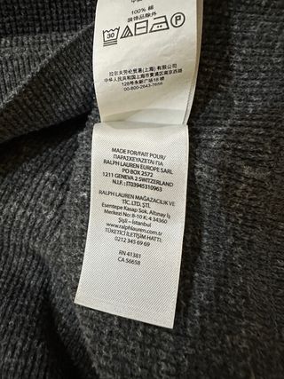 Jersey Ralph Lauren Bordado Gris