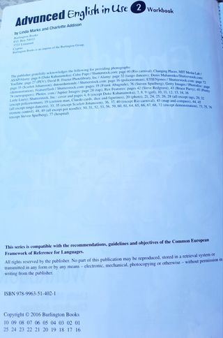 Advanced English in Use 2. Workbook borrado.