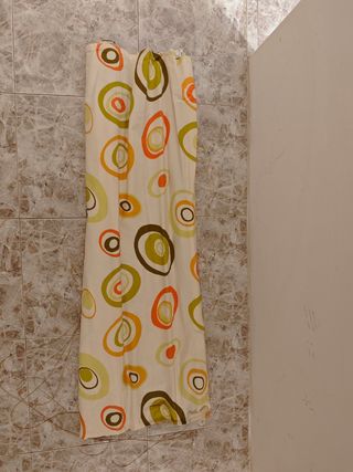 Cortina estor con círculos multicolor 135cm