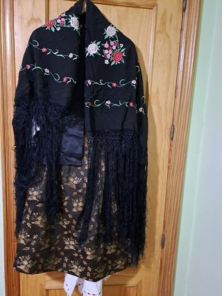 Vestido Baturra Negro y Dorado