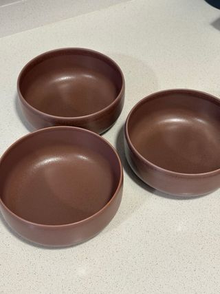 Set di 3 ciotole marroni