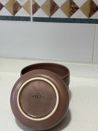 Set di 3 ciotole marroni