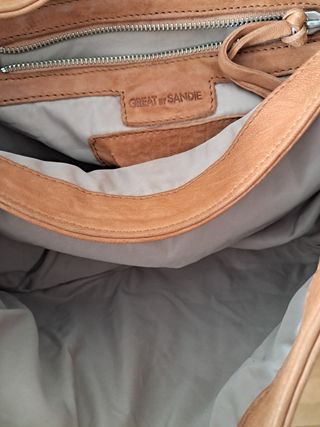Bolso piel camel Great by Sandie