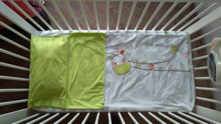 Cuna blanca con colchón