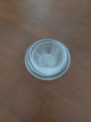 Ciotole in vetro trasparente Duralex
12, 10 e 9 cm