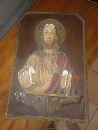 Sagrado Corazón - Figura Religiosa antigua 