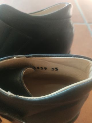 Botines piel niña talla 35 sin estrenar