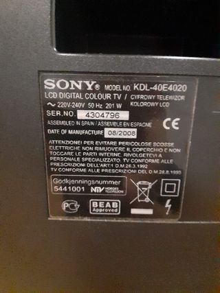 Televisión Sony Bravia Blanca