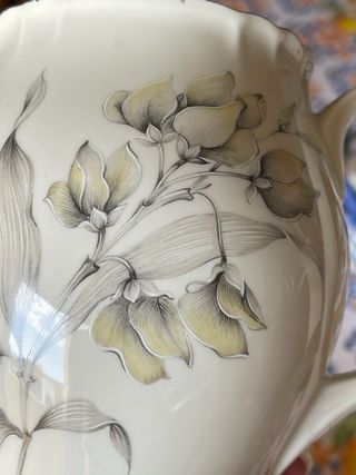 Set 3 pezzi Ginori porcellana dipinta a mano