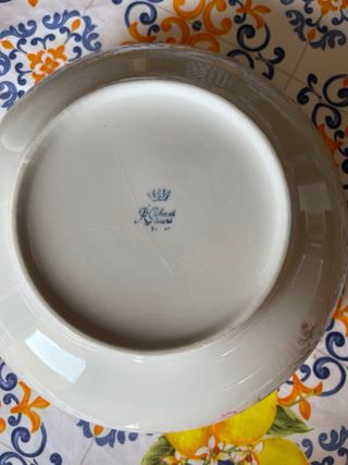 Set 3 pezzi Ginori porcellana dipinta a mano