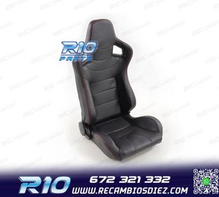 ASIENTO DEPORTIVO CARBONO SEMI BAQUET LOOK RS NEGRO