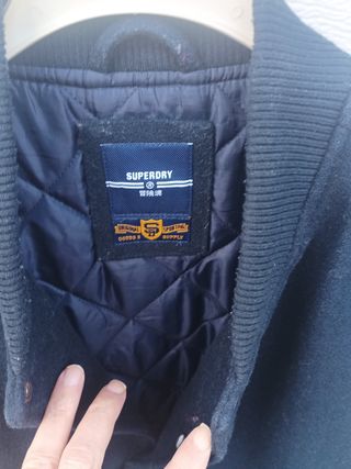 Giubbino college Superdry uomo nero/bianco i