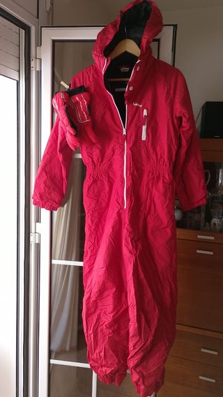 Mono de esquí infantil 12 años 143 a 153cm+guantes