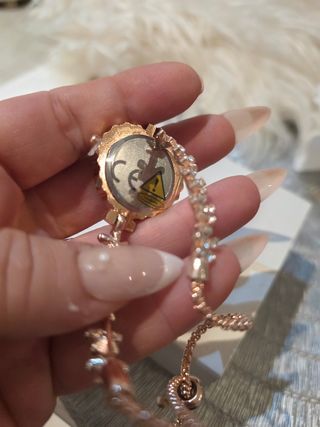 Reloj Corazón Pedrería Oro Rosa