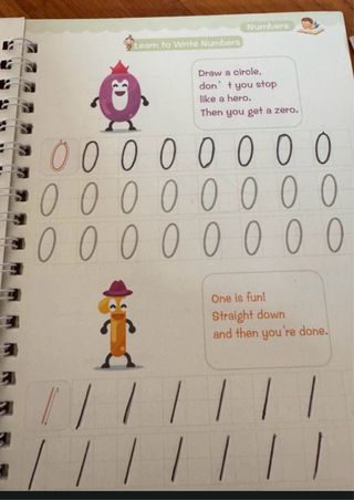 set libri per imparare a scrivere numeri e lettere