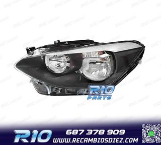 FARO IZQ PARA BMW SERIE 1 F20 F21 11- FONDO NEGRO