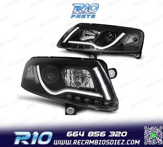 FAROS PARA AUDI A6 4F 04-08 TUBE LIGHT FONDO NEGRO