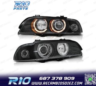 FAROS XENON BMW SERIE 5 E39 95-00 OJOS ANGEL FONDO NEGRO