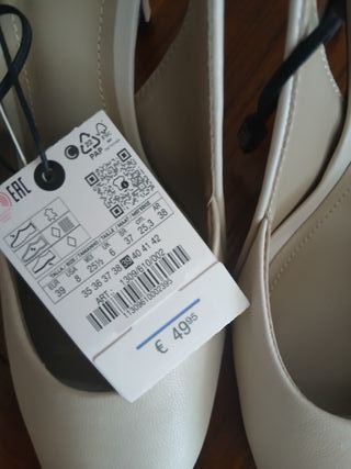 Sandalias Zara Piel Abiertas Blancas