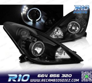 FAROS PARA TOYOTA CELICA T23 99-05 OJOS ANGEL NEGROS
