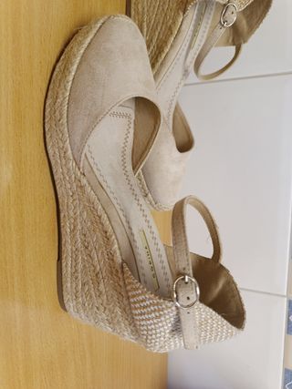 Sandalias Yute Mujer Beige.