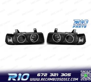 FAROS BMW E36 90-99 CCFL OJOS ANGEL FONDO NEGRO