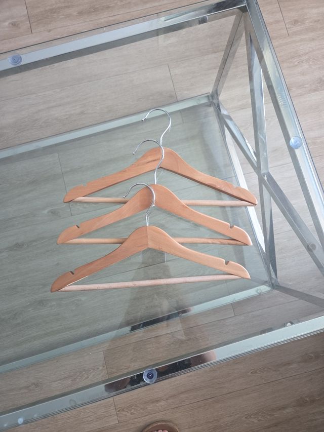 3 Perchas Madera Bebé